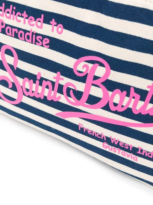 ( Neue Saison ) MC2 Saint Barth LIN61 RIGATINO BLUE Gestreifte 'Parisienne' Clutch Damen – Bild 4