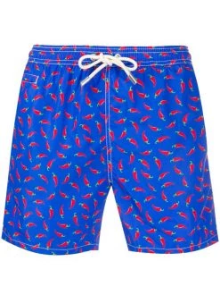 ( Neue Saison ) MC2 Saint Barth Badeshorts Mit Chili-Print Herren