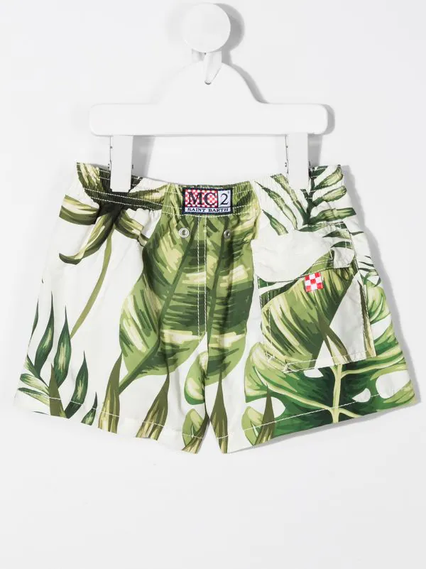 MC2 Saint Barth JMLV10 Jumbo Leaves 10 Badeshorts Mit Print Kids – Bild 2