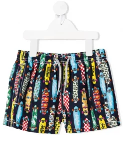MC2 Saint Barth Badeshorts Mit Skateboard-Print SKTC61 SKATE COLOR 61