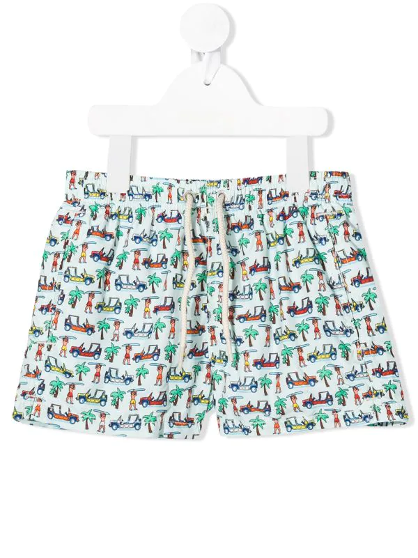 MC2 Saint Barth Badehose Mit Strand-Print SURT01 SURFING TIME
