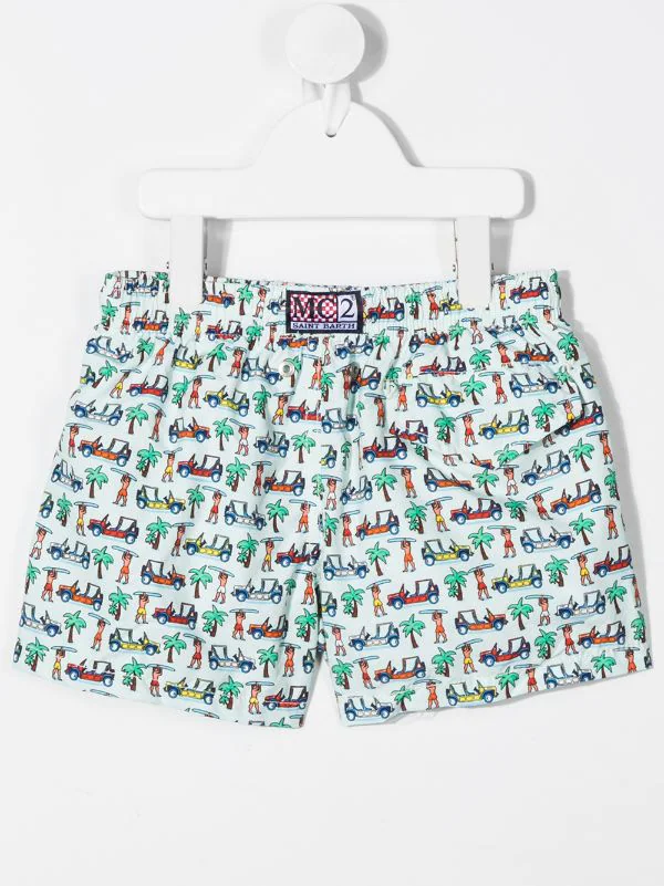 MC2 Saint Barth Badehose Mit Strand-Print SURT01 SURFING TIME – Bild 2