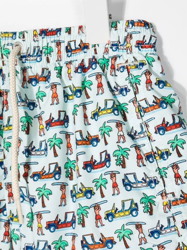 MC2 Saint Barth Badehose Mit Strand-Print SURT01 SURFING TIME – Bild 3