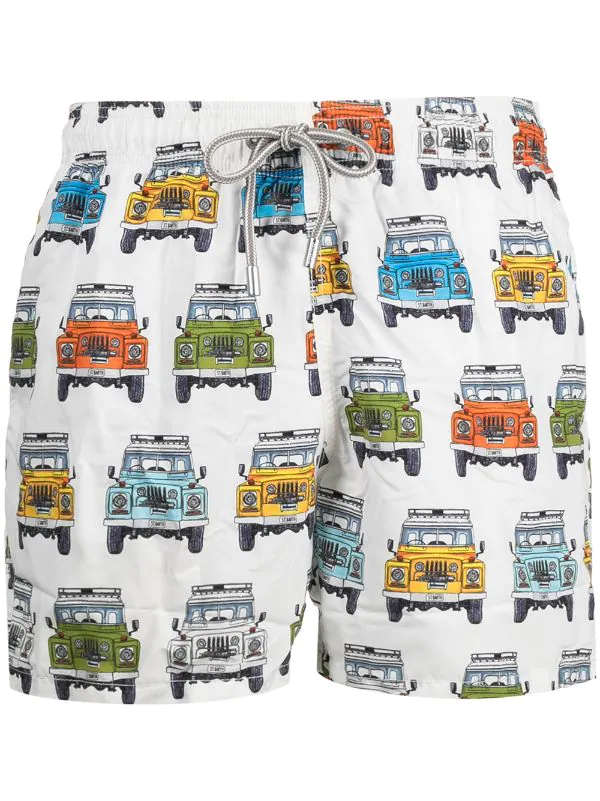 MC2 Saint Barth Badeshorts Mit Truck-Print DRIVERS 01
