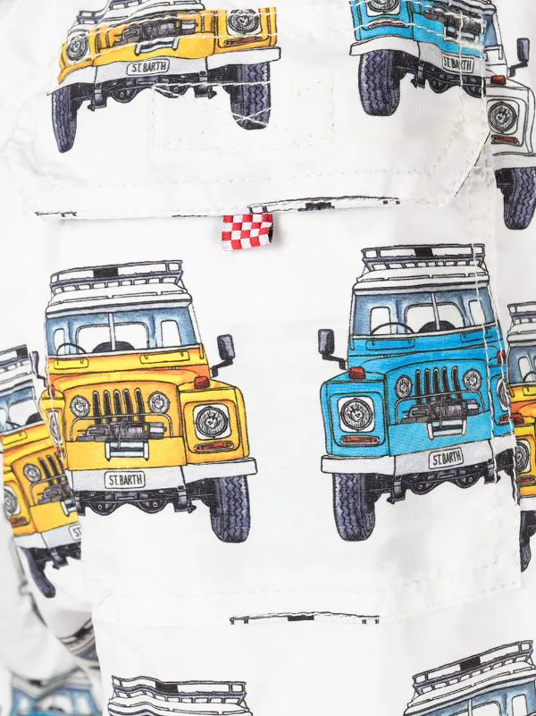 MC2 Saint Barth Badeshorts Mit Truck-Print DRIVERS 01 – Bild 3