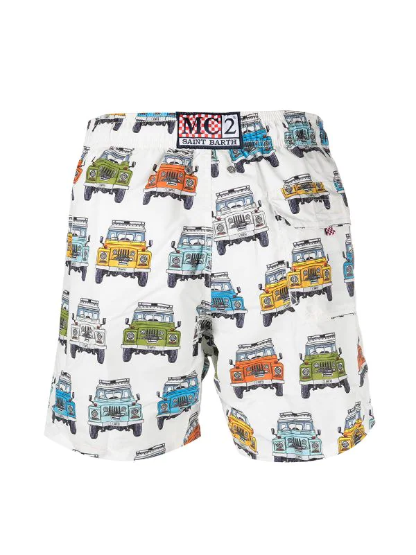 MC2 Saint Barth Badeshorts Mit Truck-Print DRIVERS 01 – Bild 2