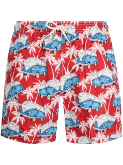 MC2 Saint Barth MINISLOVE 41 Badeshorts Mit Vintage-Bus-Print Herren