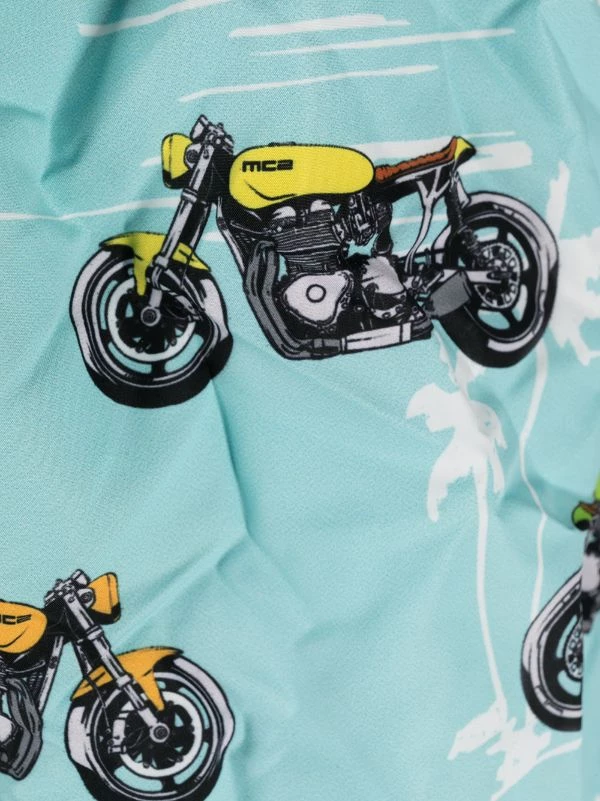 MC2 Saint Barth Badeshorts Mit Motorrad-Print Herren – Bild 3