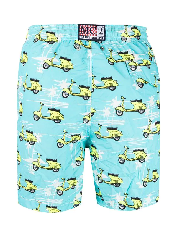 MC2 Saint Barth Badeshorts Mit Vespa-Print PALM VESPA – Bild 2