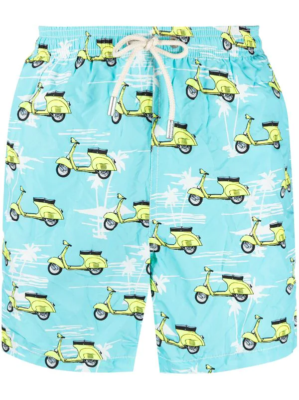 MC2 Saint Barth Badeshorts Mit Vespa-Print PALM VESPA
