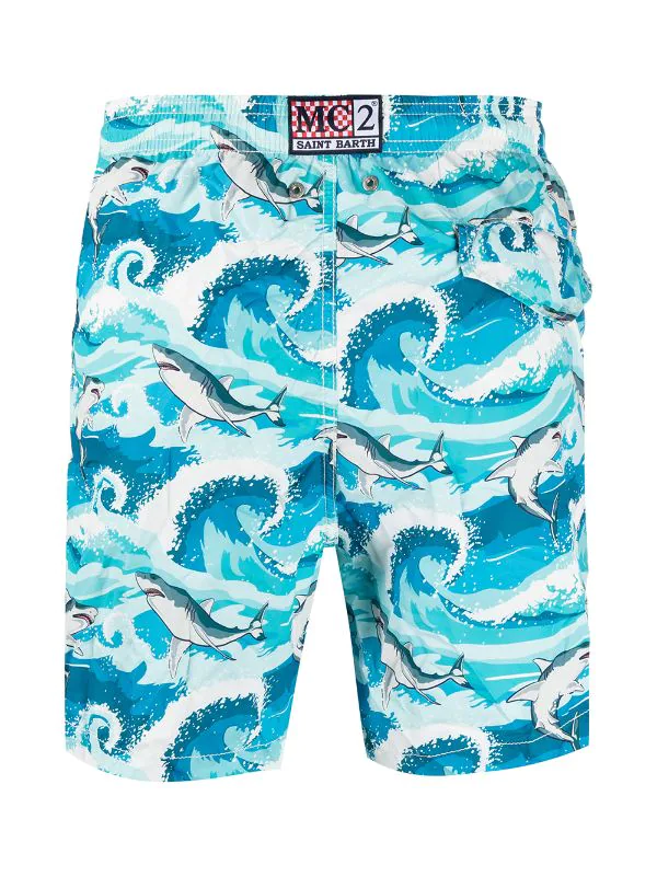 MC2 Saint Barth Badeshorts Mit Hai-Print MAQUETTES REQUIN – Bild 2