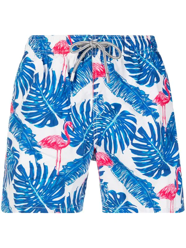 MC2 Saint Barth Badeshorts Mit Flamingo-Print Herren