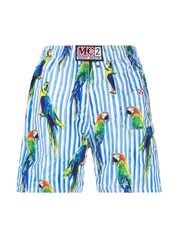 MC2 Saint Barth Badeshorts Mit Papageien-Print Herren – Bild 2