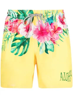 MC2 Saint Barth Badeshorts Mit Hibiskus-Print ALOHA91