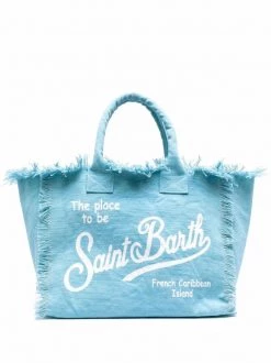 MC2 Saint Barth 32 - BLUE Vanity Shopper Mit Fransen Damen