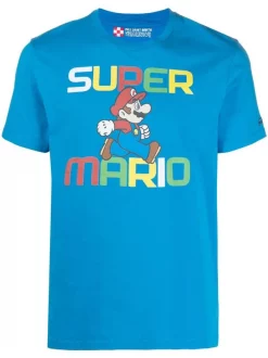 MC2 Saint Barth T-Shirt Mit Super-Mario-Print MRUN7N BLUE