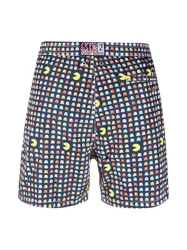 ( Neue Saison ) MC2 Saint Barth HUNGRY MINI 61 Badeshorts Mit Grafischem Print Herren – Bild 2