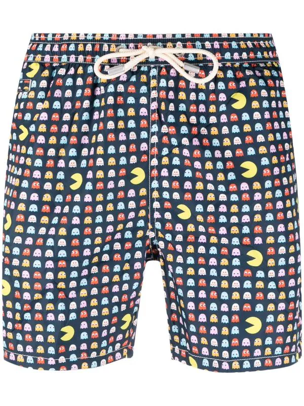 ( Neue Saison ) MC2 Saint Barth HUNGRY MINI 61 Badeshorts Mit Grafischem Print Herren