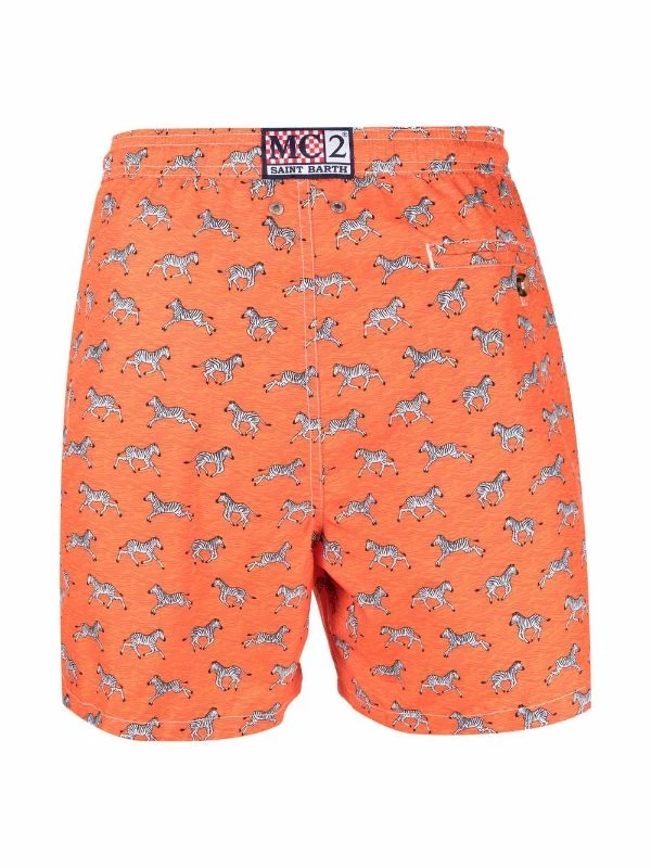 ( Neue Saison ) MC2 Saint Barth Badeshorts Mit Zebra-Motiv ZEBRA ANML 81 – Bild 2