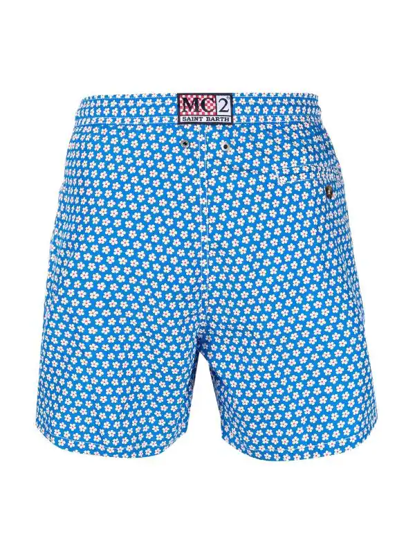 ( Neue Saison ) MC2 Saint Barth ASHLY 17 Badeshorts Mit Blumen-Print Herren – Bild 2