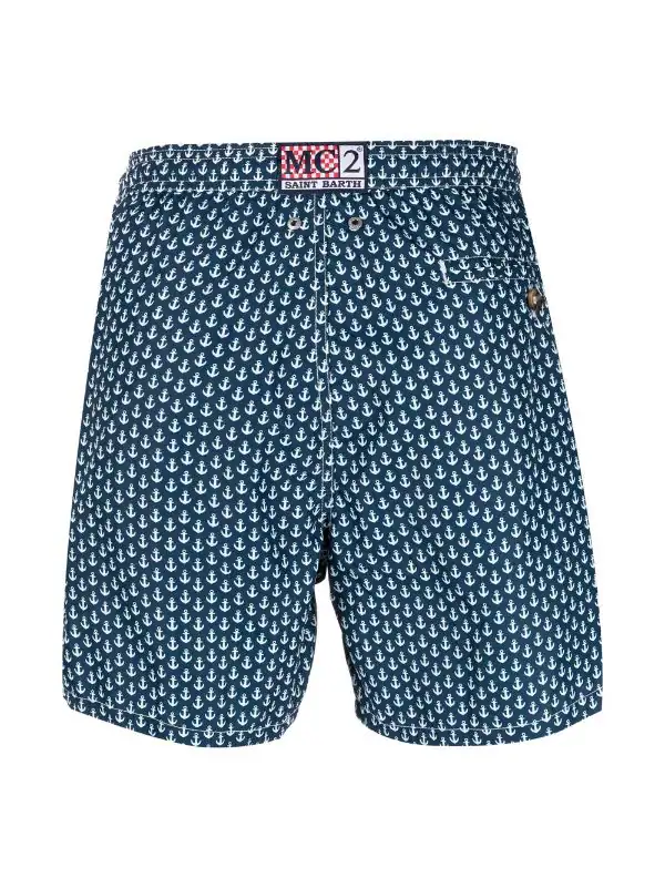 ( Neue Saison ) MC2 Saint Barth Badeshorts Mit Anker-Motiv Herren – Bild 2