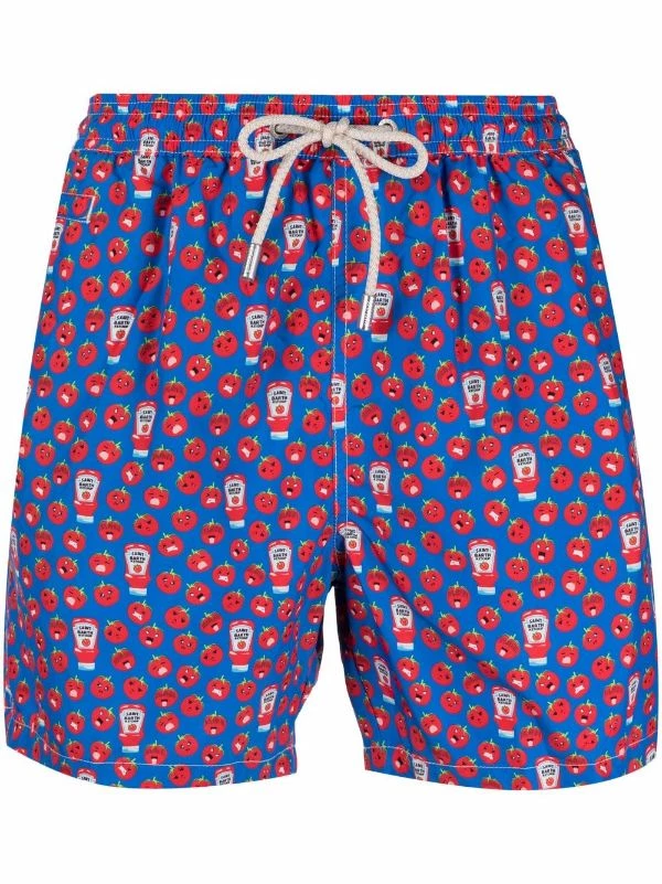 ( Neue Saison ) MC2 Saint Barth Badeshorts Mit Tomaten-Print Herren