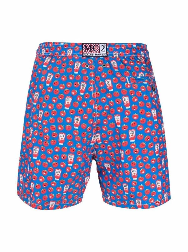 ( Neue Saison ) MC2 Saint Barth Badeshorts Mit Tomaten-Print Herren – Bild 2