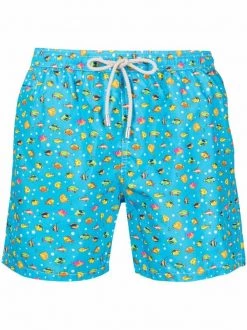 ( Neue Saison ) MC2 Saint Barth Badeshorts Mit Seaworld-Print MICRO SEAWORLD31 LIGHT BLUE