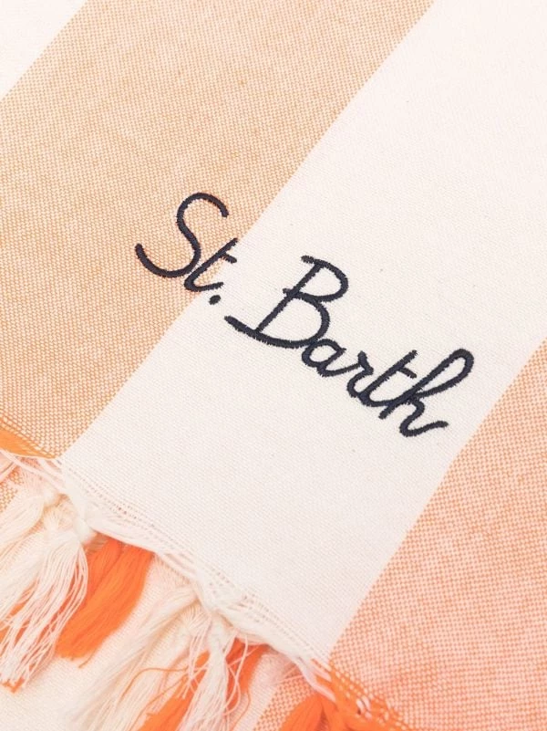 ( Neue Saison ) MC2 Saint Barth Gestreiftes Badetuch Mit Fransen VERTICAL BIGLIG 0181 – Bild 2