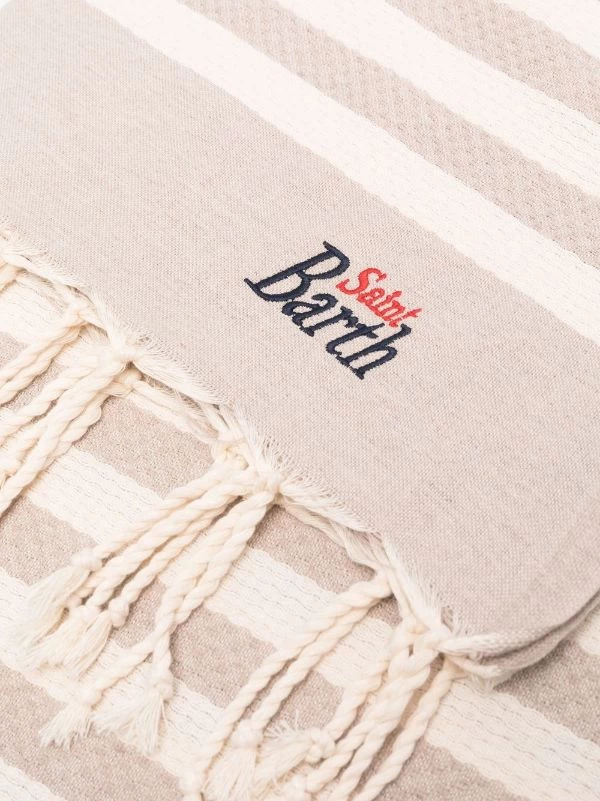 ( Neue Saison ) MC2 Saint Barth Gestreiftes Foutas Badetuch LIG11 – Bild 2