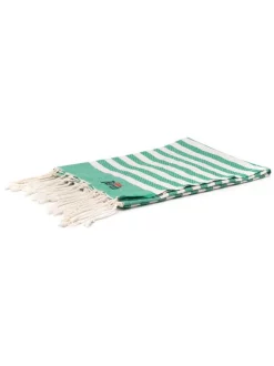 ( Neue Saison ) MC2 Saint Barth LIG57 Gestreiftes Strandtuch Mit Fransen Herren