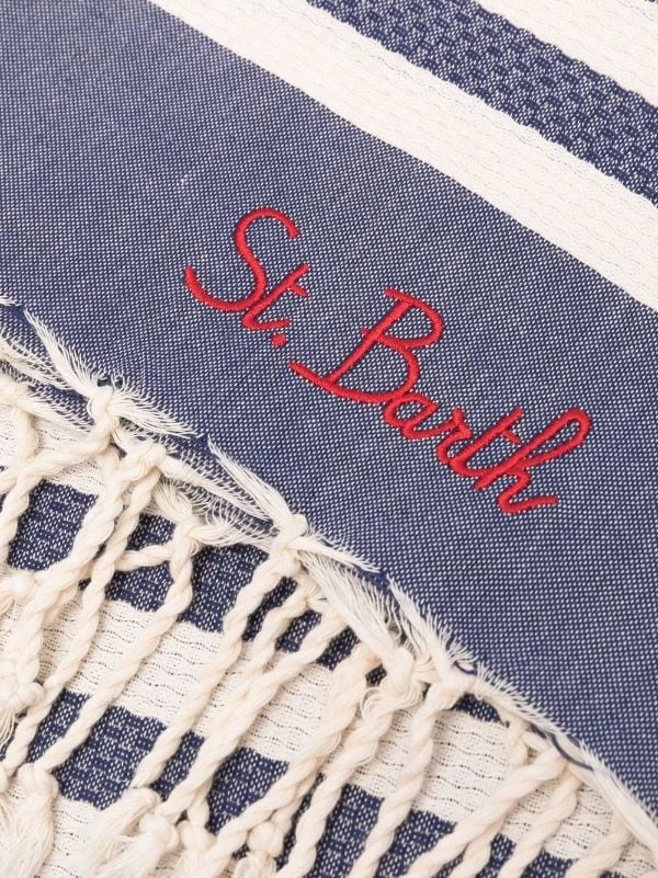 ( Neue Saison ) MC2 Saint Barth LIG61 Badetuch Mit Querstreifen Herren – Bild 2