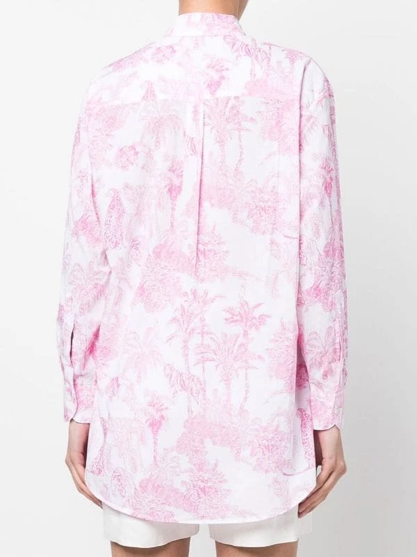 ( Neue Saison ) MC2 Saint Barth Brigitte Hemd Mit Dschungel-Print 02013B JUNGLE OCEANIA 21 – Bild 4