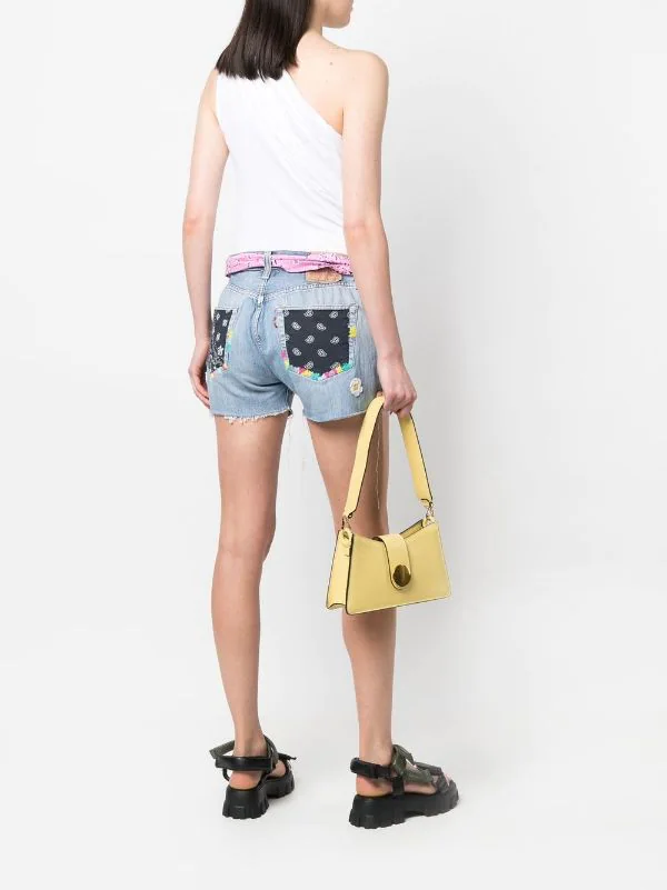 ( Neue Saison ) MC2 Saint Barth Jeans-Shorts Im Distressed-Look DEN JUMBO FOULARD 00 – Bild 2