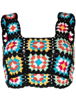 ( Neue Saison ) MC2 Saint Barth 02073B Top Mit Häkeleinsatz Damen