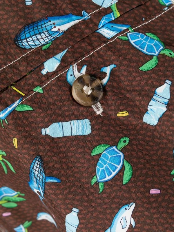 ( Neue Saison ) MC2 Saint Barth Badeshorts Mit Fische-Print Herren – Bild 3