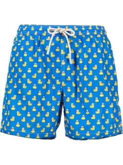 ( Neue Saison ) MC2 Saint Barth DUCKY GLASS 17 Badeshorts Mit Enten-Print Herren