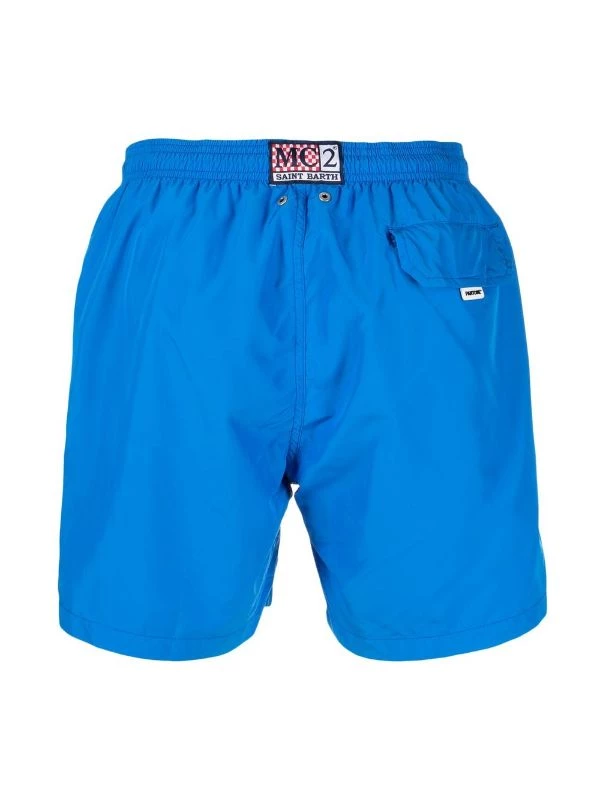 ( Neue Saison ) MC2 Saint Barth Badeshorts Mit Logo-Patch 17 BLUETTE – Bild 2