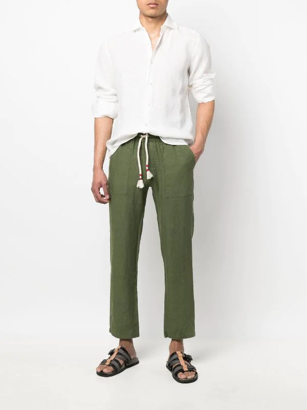 ( Neue Saison ) MC2 Saint Barth 00211B 52 MILITARY Gerade Hose Mit Kordelzug Herren – Bild 2