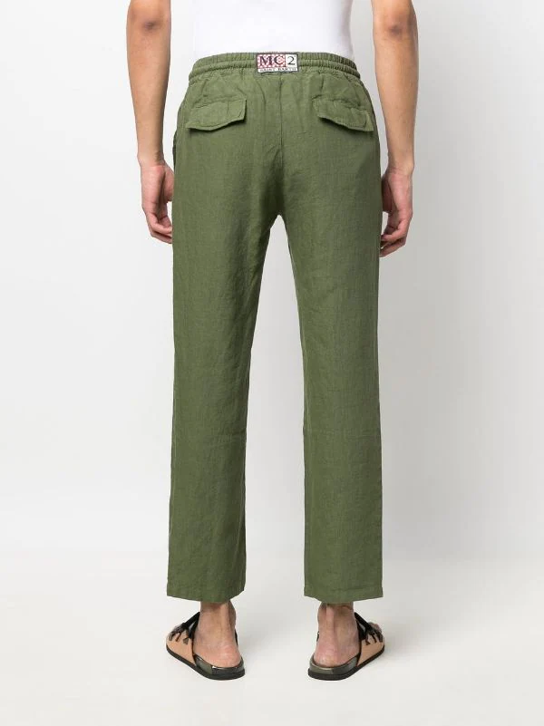 ( Neue Saison ) MC2 Saint Barth 00211B 52 MILITARY Gerade Hose Mit Kordelzug Herren – Bild 4