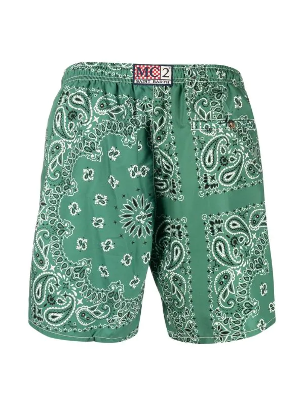 ( Neue Saison ) MC2 Saint Barth Badehose Mit Paisley-Print BANDANNA ROUND 5201 – Bild 2