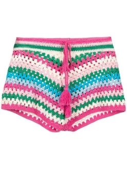 ( Neue Saison ) MC2 Saint Barth CR2157 MULTI Gestrickte Shorts Damen
