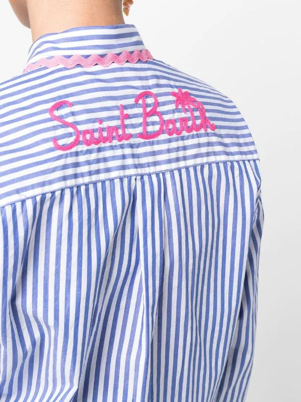 ( Neue Saison ) MC2 Saint Barth Hemd Mit Logo 00497B EMB W SB PALM LIN6177 – Bild 5