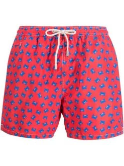 ( Neue Saison ) MC2 Saint Barth 01510B CRAB FLUO 4117 Badehose Mit Krebs-Print Herren