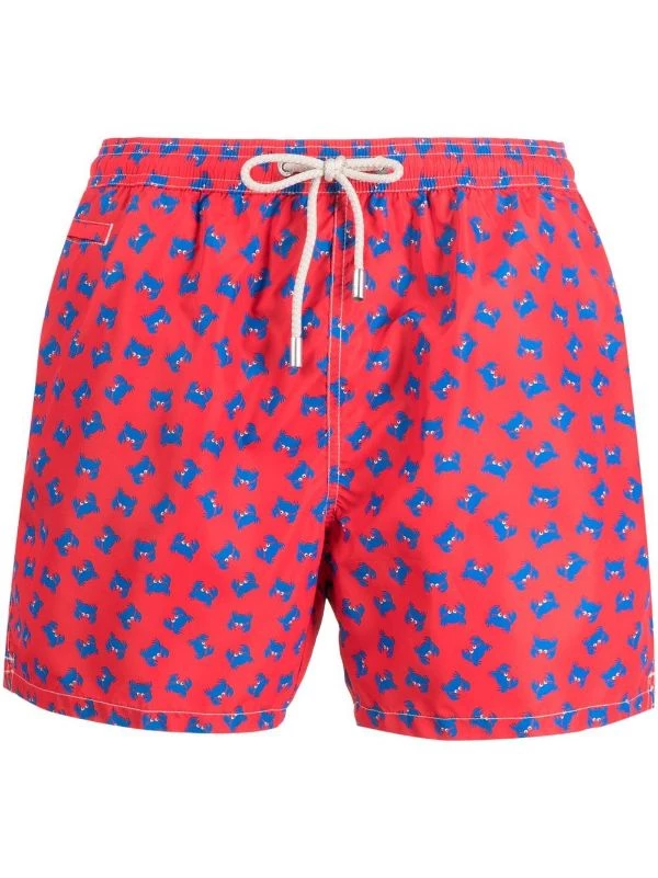 ( Neue Saison ) MC2 Saint Barth 01510B CRAB FLUO 4117 Badehose Mit Krebs-Print Herren