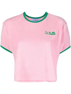 ( Neue Saison ) MC2 Saint Barth T-Shirt Mit Logo-Stickerei Damen