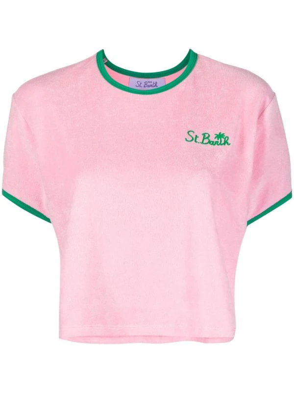 ( Neue Saison ) MC2 Saint Barth T-Shirt Mit Logo-Stickerei Damen