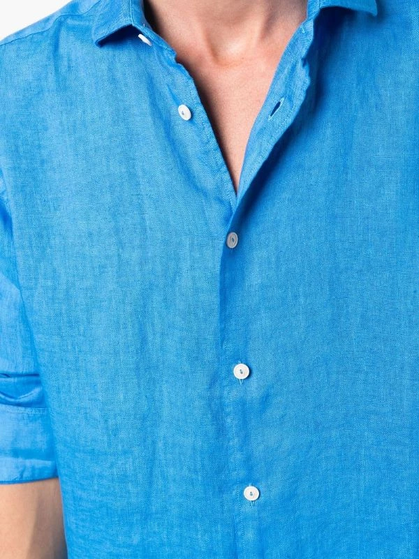 ( Neue Saison ) MC2 Saint Barth Klassisches Leinenhemd 17W BLUETTE – Bild 5