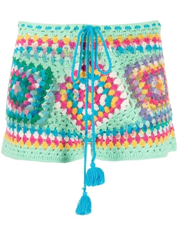 ( Neue Saison ) MC2 Saint Barth Gehäkelte Shorts Damen