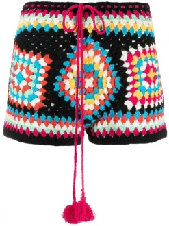 ( Neue Saison ) MC2 Saint Barth Gehäkelte Shorts BLACK